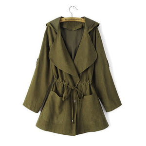 VISNXGI Spring Autumn Jacket Long Jackets And Coats Female Coat Casual Army Green Bomber Jacket Women Basic Outwear Jackets S-XL